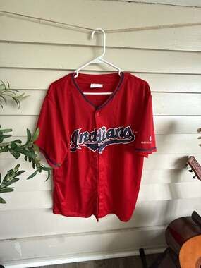Match-Up Cleveland Indians Carlos Santana #41 Red Baseball Jersey SGA Men's XL